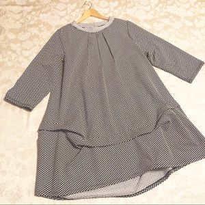 Curvesque | Uniquely Pleated Short Dress Polka Dot